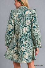 Peacock Mix Print Dress