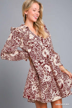 Sangria Mix Print Dress