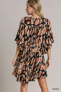 Black Animal Print Dress