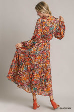 Black Metallic Floral Dress
