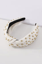 White Rhinestone Knotted Headband