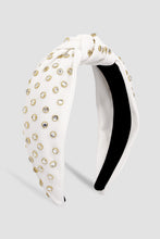 White Rhinestone Knotted Headband
