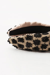 Black/White Straw Weaving Headband