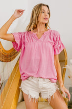 Pink V Neck Top
