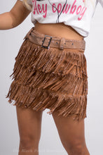 Taupe Fringe Skirt