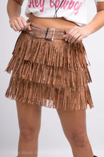 Taupe Fringe Skirt