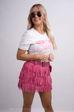 Fuchsia Fringe Skort