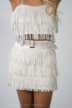 White Fringe Skort