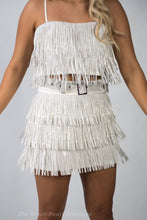 White Fringe Skort