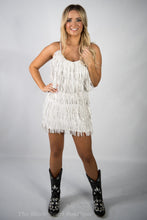 White Fringe Dress