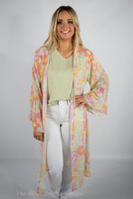 Sky Blue Floral Kimono