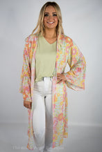 Sky Blue Floral Kimono
