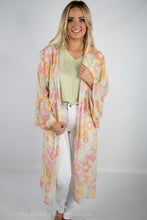 Sky Blue Floral Kimono