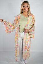 Sky Blue Floral Kimono