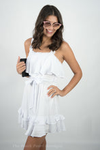 White Ruffle Dress
