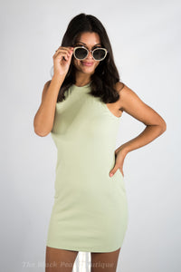Pastel Green Casual Dress