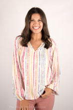 Ivory Multi Print Top