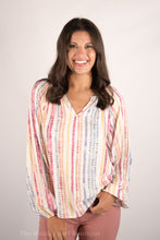 Ivory Multi Print Top