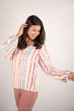 Ivory Multi Print Top