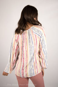 Ivory Multi Print Top