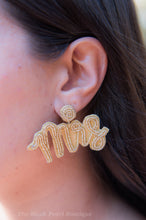 MRS Gold Beaded Earrings