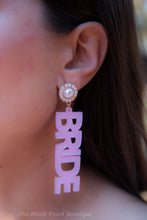 Bride Pink Glitter Acrylic Earrings