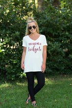 White/Burgundy Game Day Tee