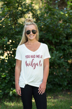 White/Burgundy Game Day Tee