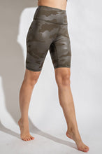 Olive Camo Biker Shorts