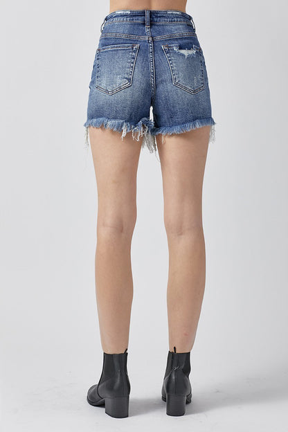High Rise Denim Shorts