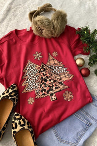 Red Snow Tree Tee