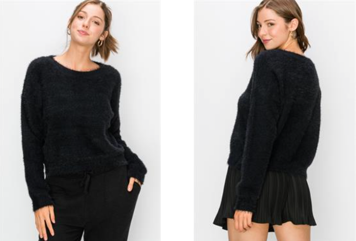 Black Fuzzy Sweater