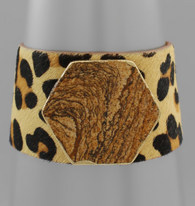 Leopard Bracelet W/Stone