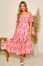 Abstract Print Maxi Dress