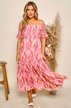 Abstract Print Maxi Dress