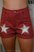 Burgundy Star Shorts
