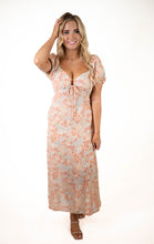 Taupe Floral Midi Dress