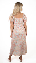Taupe Floral Midi Dress