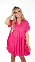 Hot Pink Linen Dress