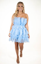 Blue Organza Statement Dress