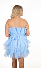 Blue Organza Statement Dress