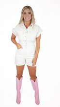 Ivory Faux Leather Romper