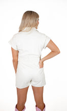 Ivory Faux Leather Romper