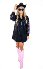 Black Sequins Shirt/Dress