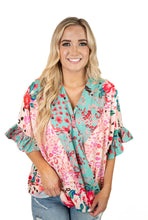 Floral/Animal Print Top