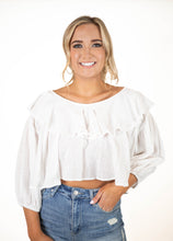 White Sweetie Ruffled Top