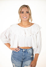 White Sweetie Ruffled Top