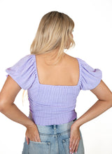 Lavender Ruched Crop Top