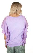 Lavender Ruffle Sleeve Top