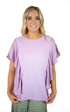 Lavender Ruffle Sleeve Top
